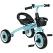 TRICICLO PER BAMBINI DA 2-5 ANNI CON SEDUTA REGOLABILE E CAMPANELLO, 70.5X50X58CM, BLU