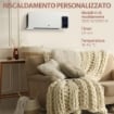 TERMOVENTILATORE DA PARETE OSCILLATORIO CON TIMER 12H E 2 MODALITÀ DI RISCALDAMENTO, 54.5X12X21.5 CM, BIANCO