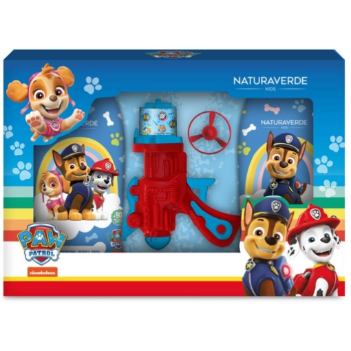 PAW PATROL COFANETTO REGALO BAGNOSCHIUMA 250 ML + DOCCIASHAMPOO 250 ML + PISTOLA LANCIA ELICHE