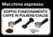 TERMOZETA MACCHINA CAFFE ESPRESSO 950W CON DOPPIO SISTEMA DI FUNZIONAMENTO POLVERE/CIALDE 1,5L SERBATOIO 