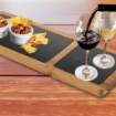 VASSOIO IN LEGNO CON ARDESIA 35X13X1,5 CM PER APERITIVI E FINGER FOOD