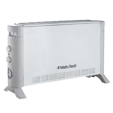 HIGH-TECH TERMOVENTILATORE DA TERRA BIANCO 2000 W CON TIMER E TERMOSTATO REGOLABILI 3 LIVELLI DI POTENZA OKX