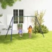 ALTALENA PER BAMBINI 3-8 ANNI CON 2 SEGGIOLINI E 4 PICCHETTI, IN METALLO E PP, 269X160X180 CM