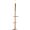 ALBERO TIRAGRAFFI PER GATTI A 4 LIVELLI, FISSAGGIO A SOFFITTO REGOLABILE, 43X27X228-260CM