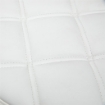  SGABELLO GIREVOLE ROTONDO CON RUOTE, ALTEZZA REGOLABILE E RIVESTIMENTO IN FINTA PELLE, BIANCO