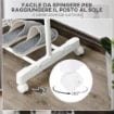 APPENDIABITI STENDER AD ALTEZZA REGOLABILE CON FONDO PORTAOGGETTI E 4 RUOTE, 68.5X42X87-145 CM