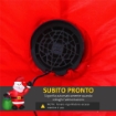 BABBO NATALE GONFIABILE LUMINOSO A LED IN POLIESTERE CON VENTILATORE, 70X45X120CM