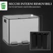 BIDONE IMMONDIZIA A 3 SEZIONI DA 20L CON CHIUSURA SILENZIOSA, IN ACCIAIO INOX E PP, 61.9X36.6X56.7 CM