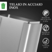 BIDONE IMMONDIZIA A 2 SEZIONI DA 15L A PEDALE CON COPERCHIO SILENZIOSO, IN ACCIAIO INOX E PP, 40X34.8X47.5 CM