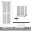 CASETTA PORTA ATTREZZI IN LEGNO DI ABETE A 3 LIVELLI CON TETTO IN BITUME, 77X58X175 CM, GRIGIO