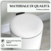 BIDONE IMMONDIZIA A PEDALE DA 5L CON COPERCHIO A CHIUSURA MORBIDA, IN METALLO E PP, 26.5X21X28 CM, CREMA