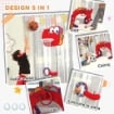 CANESTRO BASKET PER BAMBINI 5 IN 1 CON ALTEZZA REGOLABILE, PORTA DA CALCIO E GOLF, ETÓ 3-6 ANNI, ROSSO