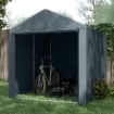 CAPANNO PORTA ATTREZZI E TENDA GARAGE PER BICI E MOTO CON COPERTURA ANTI-UV, 1.6X2M, GRIGIO SCURO