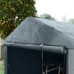 CAPANNO PORTA ATTREZZI E TENDA GARAGE PER BICI E MOTO CON COPERTURA ANTI-UV, 1.6X2M, GRIGIO SCURO