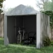 CAPANNO PORTA ATTREZZI E TENDA GARAGE PER BICI E MOTO CON COPERTURA ANTI-UV, 1.6X2M, GRIGIO CHIARO