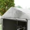 CAPANNO PORTA ATTREZZI E TENDA GARAGE PER BICI E MOTO CON COPERTURA ANTI-UV, 1.6X2M, GRIGIO CHIARO