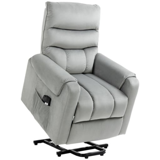 POLTRONA RELAX RECLINABILE A 135°, MASSAGGIANTE E ALZAPERSONA CON TELECOMANDO, 79X97X103CM, GRIGIO