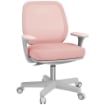 SEDIA DA UFFICIO ERGONOMICA E RECLINABILE AD ALTEZZA REGOLABILE CON 5 ROTELLE, 55X48X82.5-94.5 CM, ROSA