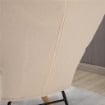 POLTRONA A DONDOLO IMBOTTITA IN LEGNO E ACCIAIO PER SOGGIORNO E CAMERA DA LETTO, 71X92X101 CM, BEIGE