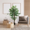 PIANTA ARTIFICIALE DI FICUS ALTA 150CM PER INTERNO ED ESTERNO CON VASO INCLUSO