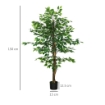 PIANTA ARTIFICIALE DI FICUS ALTA 150CM PER INTERNO ED ESTERNO CON VASO INCLUSO