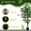 PIANTA ARTIFICIALE DI FICUS ALTA 150CM PER INTERNO ED ESTERNO CON VASO INCLUSO