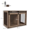 CASETTA PER CANI GRANDI CON PORTA SCORREVOLE PER INTERNO IN LEGNO, 98X58X61CM, MARRONE