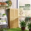 CASETTA DA GIARDINO I LEGNO A 4 RIPIANI CON ANTA A PERSIANA, 87X46.5X160 CM, GIALLO E VERDE