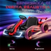 GO KART ELETTRICO PER BAMBINI 6-12 ANNI 24V 12KM/H CON SEGGIOLINO REGOLABILE, ROSSO