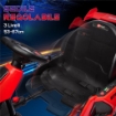 GO KART ELETTRICO PER BAMBINI 6-12 ANNI 24V 12KM/H CON SEGGIOLINO REGOLABILE, ROSSO