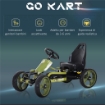 GO KART A PEDALI PER BAMBINI DA 3-6 ANNI CON SEDILE REGOLABILE E FRENO A MANO, VERDE