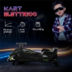 GO KART ELETTRICO PER BAMBINI 8-12 ANNI VELOCITÓ 3-8 KM/H PER DRIFTING CON LUCI E MUSICA, NERO