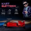 GO KART ELETTRICO PER BAMBINI 8-12 ANNI VELOCITÀ 3-8 KM/H PER DRIFTING CON LUCI E MUSICA, ROSSO