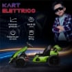 GO KART ELETTRICO PER BAMBINI 6-12 ANNI 24V 12KM/H CON SEGGIOLINO REGOLABILE, VERDE