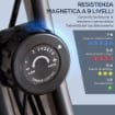 CYCLETTE PIEGHEVOLE 2 IN 1, RESISTENZA MAGNETICA REGOLABILE 8 LIVELLI, BICI DA FITNESS CON SENSORE DI FREQUENZA CARDIACA, ELASTICI PER BRACCIA, SCHERMO LCD, VOLANO 2.5KG, VERDE