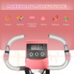 HOMCOM CYCLETTE PIEGHEVOLE 2 IN 1 RESISTENZA MAGNETICA REGOLABILE BICI DA FITNESS CON SENSORE DI FREQUENZA CARDIACA ELASTICI PER BRACCIA - ROSA