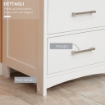 KLEANKIN MOBILETTO BAGNO CON SCAFFALE APERTO E 3 CASSETTI IN MDF, 40X33X80CM, BIANCO