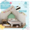 LETTO PER BAMBINI 3-8 ANNI A CASETTA CON SPONDE IN LEGNO, 144X74X110CM, VERDE