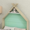 LETTO PER BAMBINI 3-8 ANNI A CASETTA CON SPONDE IN LEGNO, 144X74X110CM, VERDE