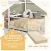 LETTO PER BAMBINI A CASETTA CON BARRIERE DI PROTEZIONE, ETÀ 3-8 ANNI, 196X97.5X135CM, BIANCO