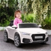 MACCHINA ELETTRICA PER BAMBINI 3-5 ANNI AUDI TT CON TELECOMANDO, PORTIERE APRIBILI E FARI LED, BIANCO