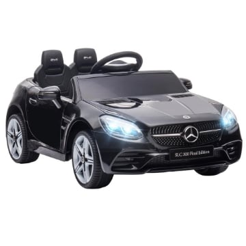 MACCHINA ELETTRICA PER BAMBINI LICENZA MERCEDES SLC 300 CON TELECOMANDO, IN PP E METALLO, 107X62.5X44 CM, NERO