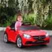 MACCHINA ELETTRICA PER BAMBINI LICENZA MERCEDES SLC 300 CON TELECOMANDO, IN PP E METALLO, 107X62.5X44 CM, ROSSO