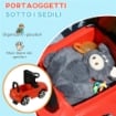 MACCHINA CAVALCABILE A SPINTA PER BAMBINI 18-36 MESI CON LICENZA BENTLEY BENTAYGA, CLACSON E MUSICA, ROSSO