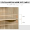 MOBILE MULTIUSO CON 4 RUOTE, ROVERE, 80X40X72CM