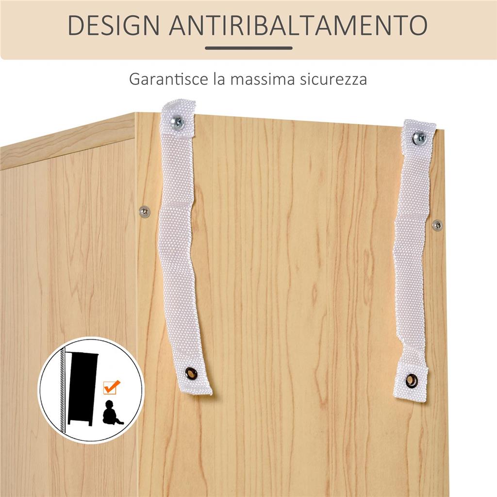 DOREL HOME - Quincy Libreria A 5 Ripiani In Truciolare Laminato Rovere Stagionato E Struttura In