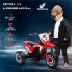 MOTO ELETTRICA PER BAMBINI CON LICENZA HONDA CRF450RL A 3 RUOTE, ETÀ 18-36 MESI, ROSSO