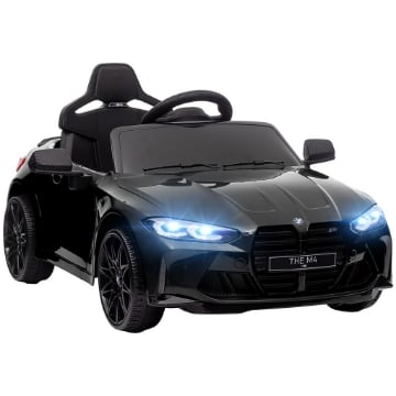 MACCHINA ELETTRICA PER BAMBINI A LICENZA BMW M4 CON TELECOMANDO, CLACSON E FARI, 108X69.5X51 CM, NERA