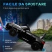 MACCHINA ELETTRICA PER BAMBINI A LICENZA BMW M4 CON TELECOMANDO, CLACSON E FARI, 108X69.5X51 CM, NERA