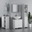 MOBILE SOTTOLAVABO BAGNO CON 2 ANTE DECORATE E INTAGLIO A U PER TUBI, 60X30X60CM, BIANCO